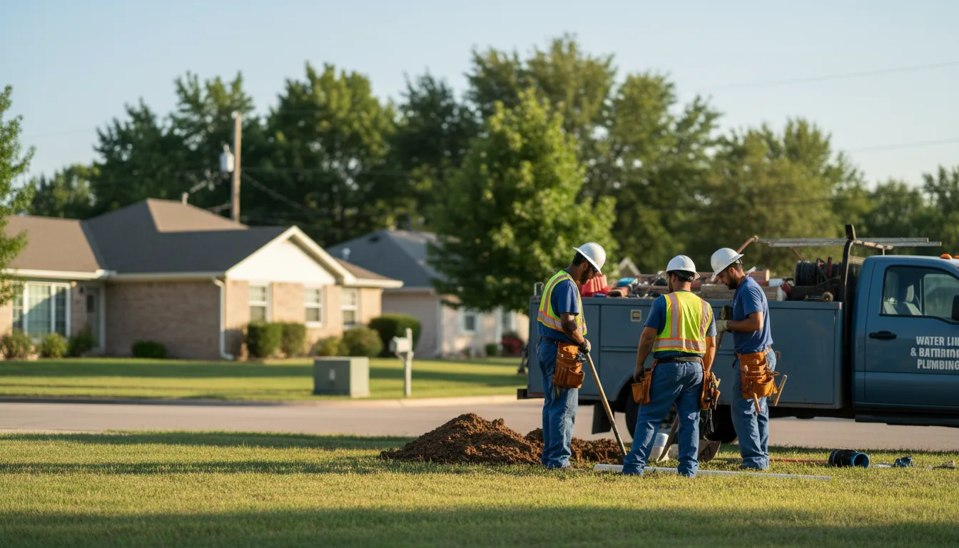 Residential water line and bathroom plumbing service in Lockbourne, OH